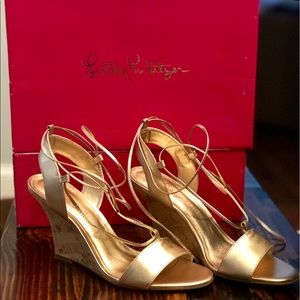 Authentic Lilly Pulitzer Cork Wedges